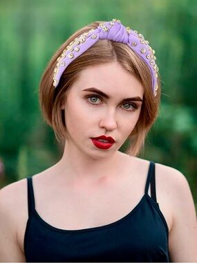 New! Lavender Rhinestone Studded Knot Headband (NWT)